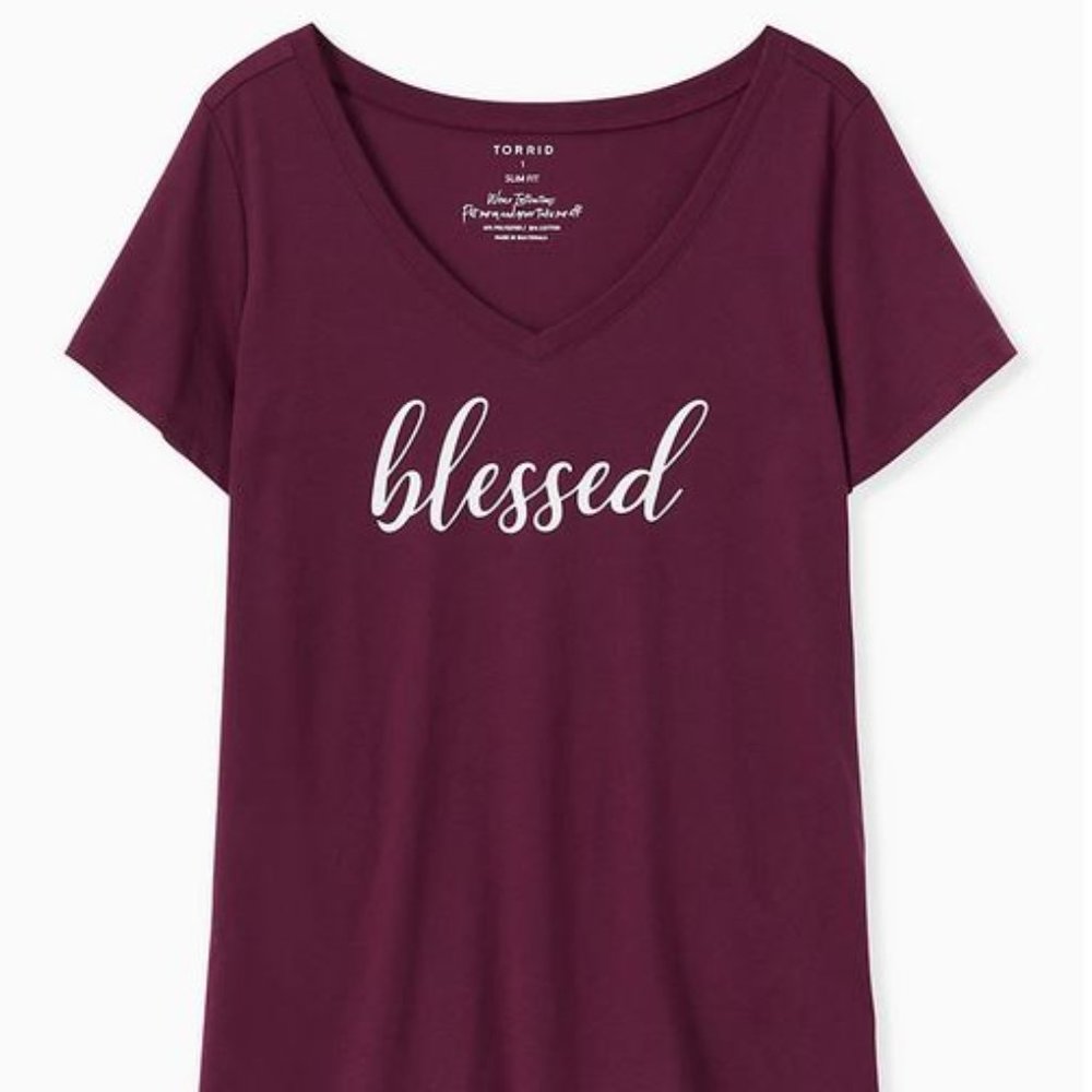 Torrid Blessed Tee SZ 2